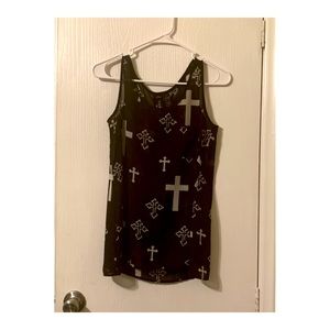 Sleeveless Black Dress Top